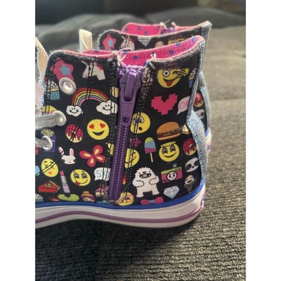 Skechers Girls Multicolor Twinkle Toes Light-Up Emoji High Top Sneakers Size 2 - Picture 10 of 15